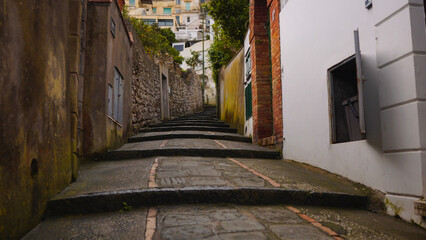 Old narrow alley in Capri, Italy