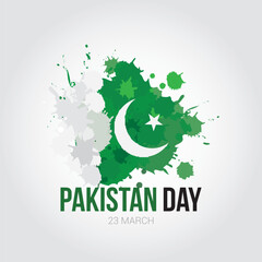 Pakistan Day Vector Illustration. Suitable for greeting card, poster and banner. Pakistan Resolution Day or Republic Day, is a national holiday celebrated in Pakistan on March 23rd every year