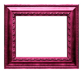 Antique magenta frame isolated on the white background