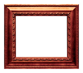 Antique orange frame isolated on the white background