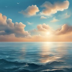 Beautiful sky over the sea.