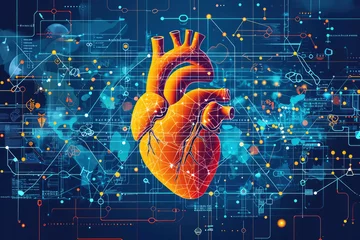 Fotobehang Research and Innovation: Ongoing research focuses on new treatments, medications, and preventive strategies for heart disease © rufous