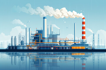 Obraz premium Steam Methane Reforming (SMR): This is a conventional method that involves extracting hydrogen from natural gas through a chemical reaction