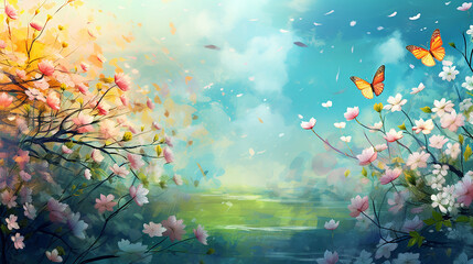 art spring background