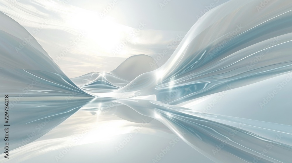 Poster silver background with some light and rays light shining