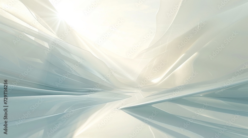Poster silver background with some light and rays light shining