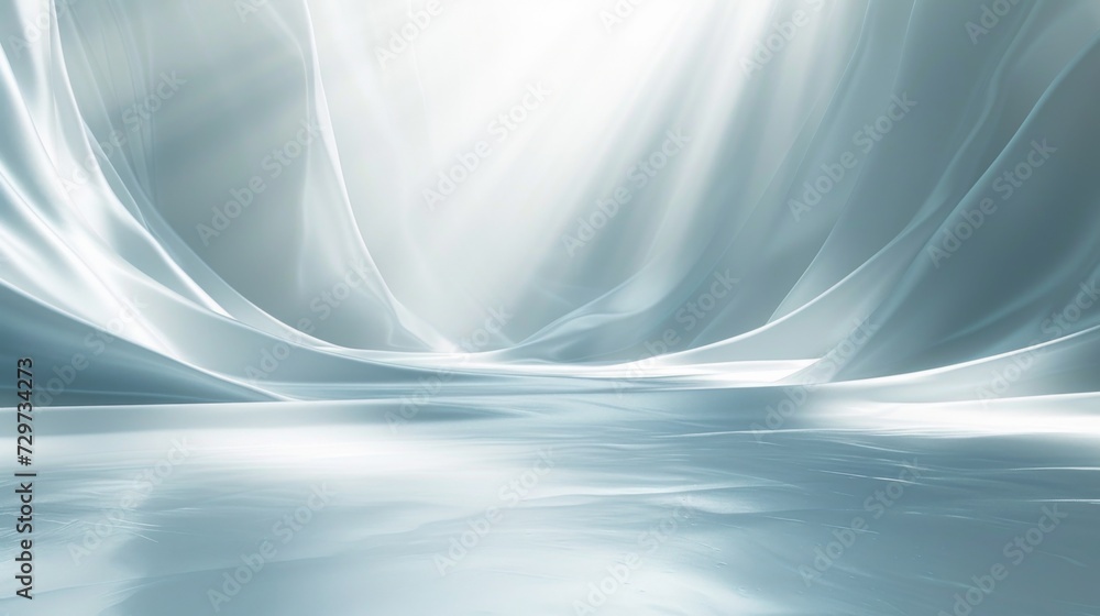 Poster silver background with some light and rays light shining