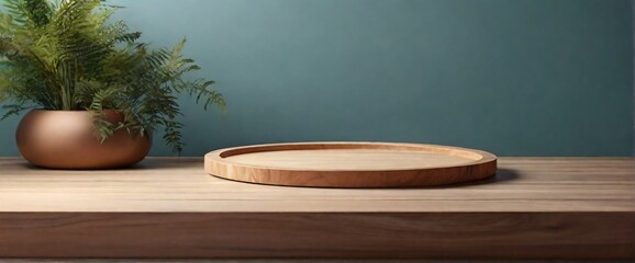 wood podium for display product. Background for cosmetic product branding, identity and packaging inspiration	
