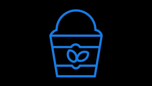 Diet Food Health Line Animated Icon