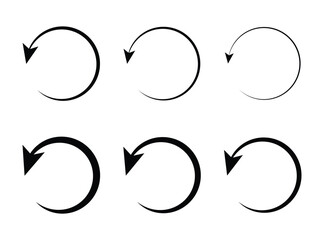 Refresh icon or symbol, restart icon circle arrow symbolizes vector. - obrazy, fototapety, plakaty