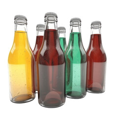Retro Soda Bottles PNG Cutout, Generative AI