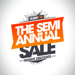 Semi-annual sale massive discounts banner mockup