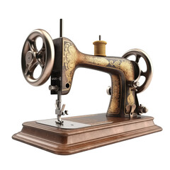 Vintage Sewing Machines PNG Cutout, Generative AI