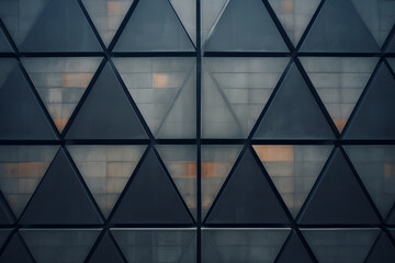 futuristic facade of a modern office building. construction industry and architecture - obrazy, fototapety, plakaty