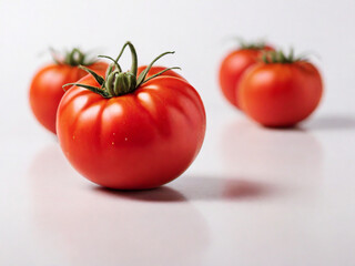 tomatoes on white background