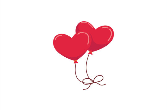 Heart Balloon Valentine Day Sticker Design