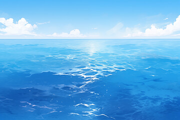 blue sky and sea