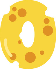 Cheese Style Cute Numbers and Symbols