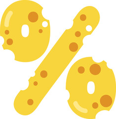 Cheese Style Cute Numbers and Symbols
