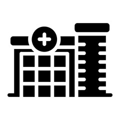 Obraz premium hospital Solid icon