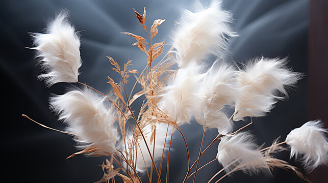 The fine hairs on a plant's stem capture the softness and vulnerability of nature