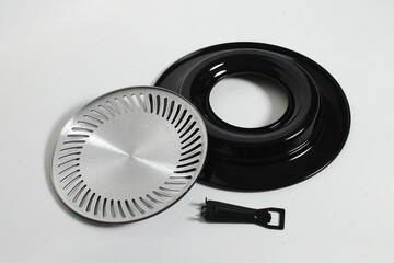 Korean BBQ grill pan isolated on a white background