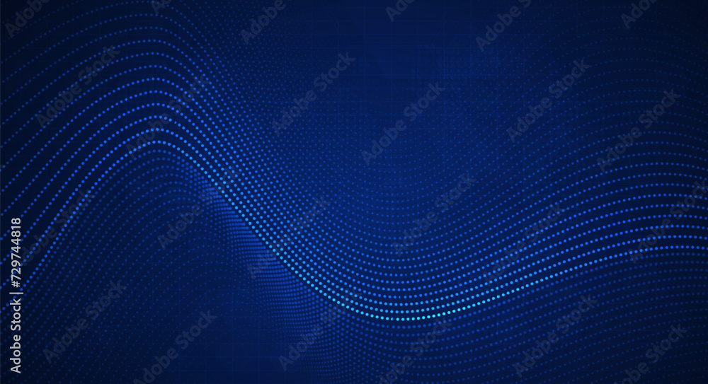 Aufkleber abstract flowing wavy lines for music wave design. colorful dynamic wave with abstract gradient line