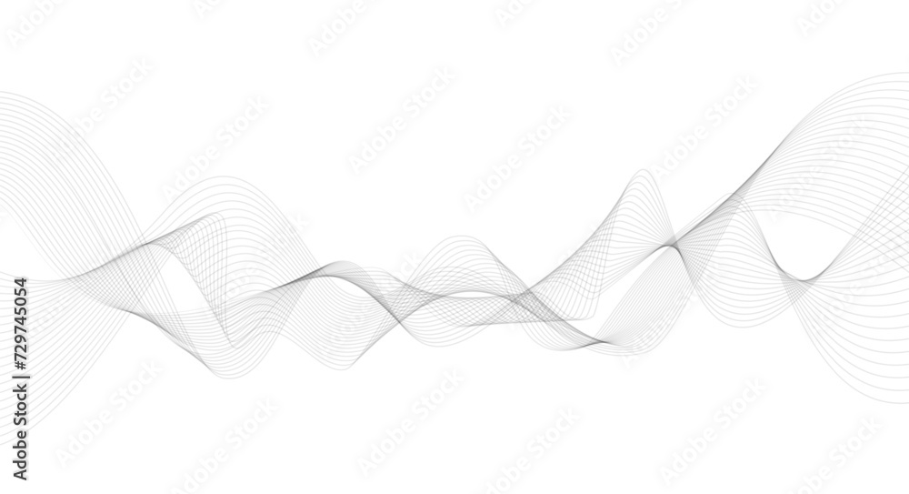 Poster abstract flowing wavy lines for music wave design. colorful dynamic wave with abstract gradient line