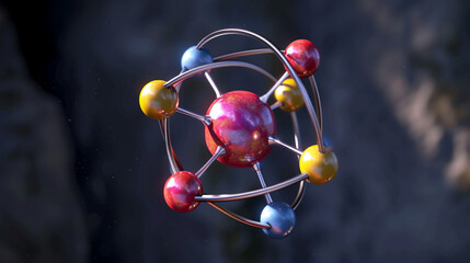 molecule atom structure for science education
