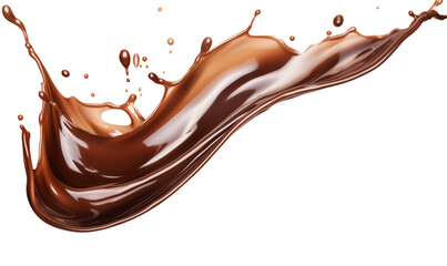 chocolate splash with white background