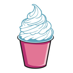 A small glass of yogurt