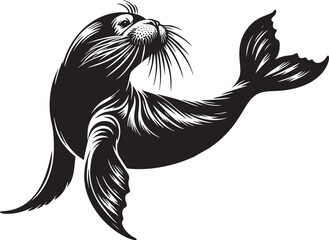 Playful Aquatic Acrobat