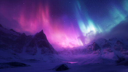 Naklejka premium オーロラの幻想的な輝き