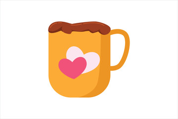 Chocolate Drink Valentine Day Sticker Design