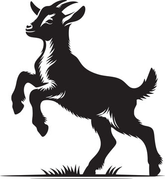 recommend clip art: Playful Leap of the Kid Goat