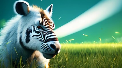 zebra in grass