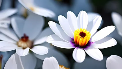 Fotobehang white daisy flower © adop