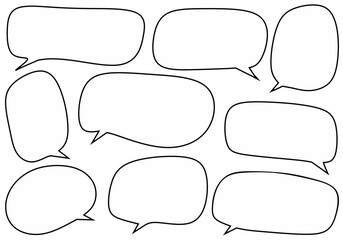 Obraz premium Various shapes of speech bubbles design