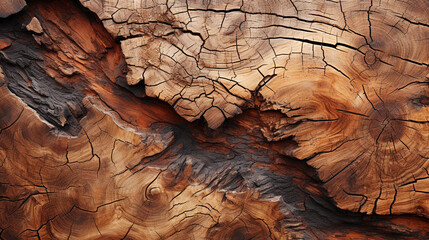 The texture of bark on an ancient tree becomes a work of art when viewed up close - Powered by Adobe