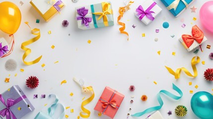 Festivals celebrate various occasions. Congratulations are fun and decorated with gift box ribbons.