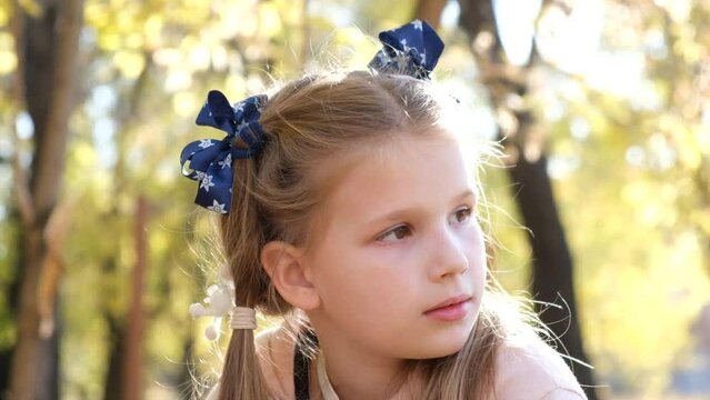 Pretty girl looking away with facial expression, anxiety, fear, surprised