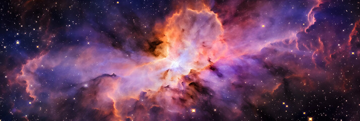 Celestial beauty in the night sky, a cosmic journey of stars, nebula and galaxies&mdash;a captivating exploration of the infinite