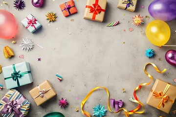 Festivals celebrate various occasions. Congratulations are fun and decorated with gift box ribbons.