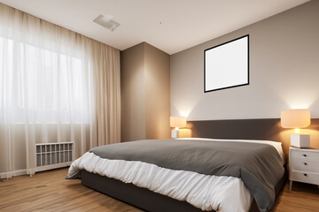 Fototapeta na wymiar contemporary bedroom interior