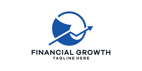 financial logo design, marketing business, logo design template, symbol idea.
