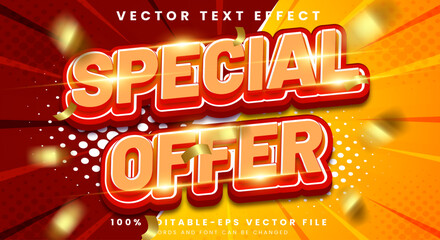 3D Special Offer editable text effect Template suitable for promotion product