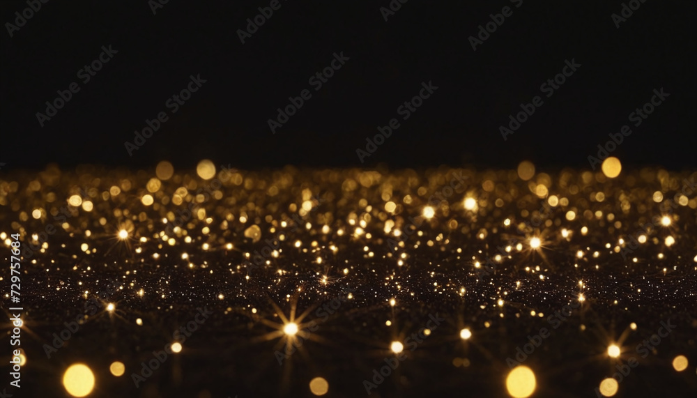 Poster golden particle bokeh blur light effect background wallpaper design