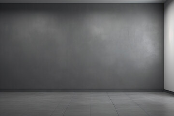 An empty slate-grey room background. (Generative AI)