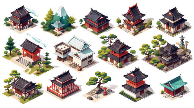 Isometric Building in the City Game Asset