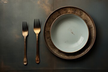 Floral Dinner Table Arrangement with, Plates, Glasses, and Bouquet in a Restaurant Setting